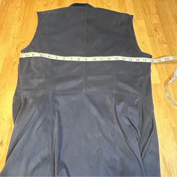 Saks Fifth Avenue Faux Suede Navy Blue Vest - Picture 7 of 8